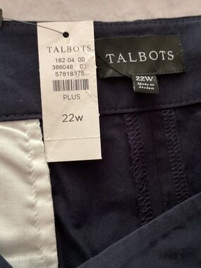 Talbots navy poplin pants